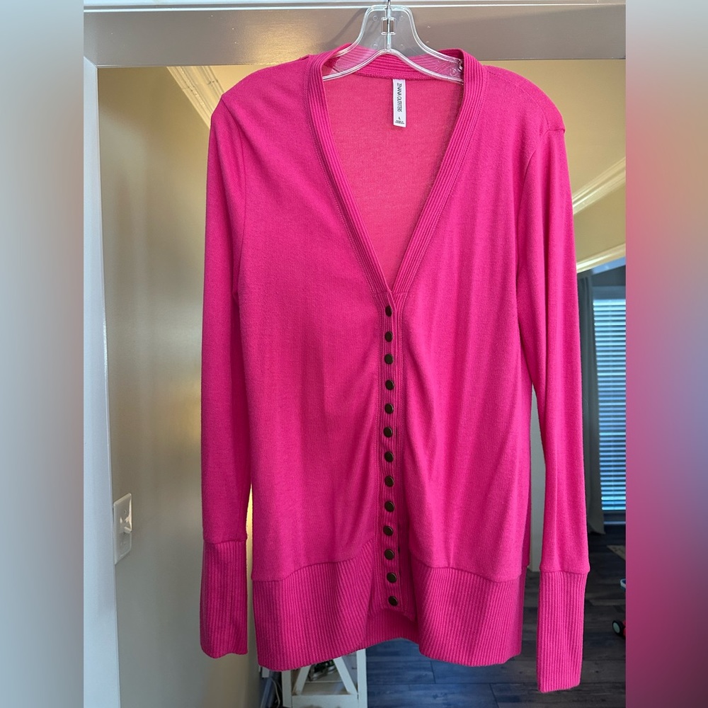 Pink button cardigan